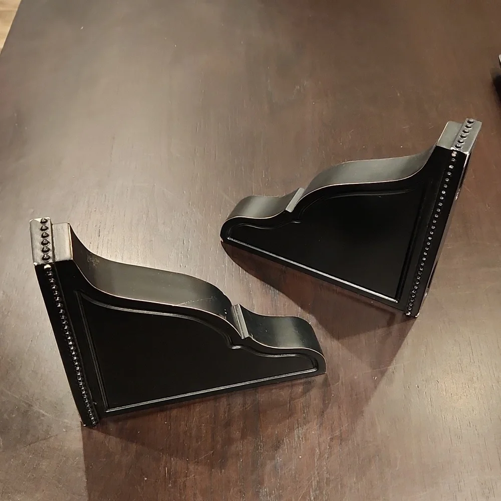 Pottery Barn Black Curved wooden shelf brackets